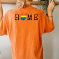 Ohio Rainbow Pride Home State Map Women's Oversized Comfort T-Shirt Back Print Yam