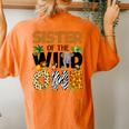 Sister Of The Birthday Wild One Safari Boy Family Matching Women's Oversized Comfort T-Shirt Back Print Yam