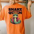 Snake Queen Girls Snake Lover Snake Women's Oversized Comfort T-Shirt Back Print Yam