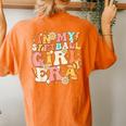 In My Softball Girl Era Retro Softball Girl Groovy Cute Women's Oversized Comfort T-Shirt Back Print Yam