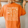 Typography 1St Grade Team Student Teacher Women's Oversized Comfort T-Shirt Back Print Yam