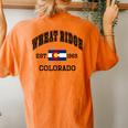 Vintage Wheat Ridge Colorado Co State Flag Women's Oversized Comfort T-Shirt Back Print Yam