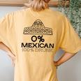 0 Mexican 100 Drunk Cinco De Mayo De Drinko Women's Oversized Comfort T-Shirt Back Print Mustard