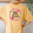 100Th Birthday 100 Years Old Loved Awesome Since 1921 Women's Oversized Comfort T-Shirt Back Print Mustard