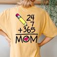 247365 Mom Cute Mum Mama Mom Mommy Women Women's Oversized Comfort T-Shirt Back Print Mustard