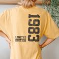 41Th Birthday For 41 Years Old Vintage 1983 Women's Oversized Comfort T-Shirt Back Print Mustard