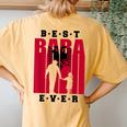 Albania Baba With Daughter Albanian Dad Of A Girl Shqiptar Women's Oversized Comfort T-Shirt Back Print Mustard