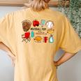 Baseball Mom Game Day Vibes Baseball Mama Women's Oversized Comfort T-Shirt Back Print Mustard