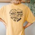 Believe Like Mary And Love Like Jesus Christian Christmas Women's Oversized Comfort T-Shirt Back Print Mustard
