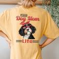 Bernedoodle Dog Proud Dog Mom Life Women's Oversized Comfort T-Shirt Back Print Mustard