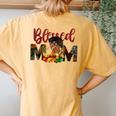 Blessed Mom Africa Black Woman Junenth Mother's Day Women's Oversized Comfort T-Shirt Back Print Mustard