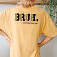 Bruh Formerly Known As Mom Leopard Mama For Mom Women's Oversized Comfort T-Shirt Back Print Mustard