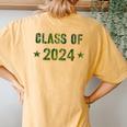 Camo Graduation Class Of 2024 12Th Grade Last Day Senior 12 Women's Oversized Comfort T-Shirt Back Print Mustard