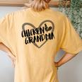 Chicken Grandma Heart Farmer Chicken Lover Women's Oversized Comfort T-Shirt Back Print Mustard