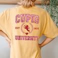 Cupid University Est 1415 Valentine Couple Boys Girls Women's Oversized Comfort T-Shirt Back Print Mustard