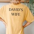 David's Wife Women's Oversized Comfort T-Shirt Back Print Mustard