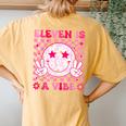 Eleven Is A Vibe Birthday 11 Year Old Girls 11Th Birthday Women's Oversized Comfort T-Shirt Back Print Mustard