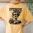 Expensive Difficult And Talks Back Mom Sarcastic Women's Oversized Comfort T-Shirt Back Print Mustard