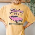 Fabulous Fifties Rock And Roll 50S Vintage Classic 1950S Car Women's Oversized Comfort T-Shirt Back Print Mustard