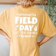 Field Day Kindergarten K Purple 2024 Boy Girl Teacher Women's Oversized Comfort T-Shirt Back Print Mustard