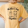 Our First Together Matching Retro Vintage Women's Oversized Comfort T-Shirt Back Print Mustard