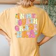 In My Fourth Grade Era 4Th Grade Girl Teacher Back To School Women's Oversized Comfort T-Shirt Back Print Mustard