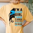 Gemini Girl May Birthday June Gemini Zodiac Sign Horoscope Women's Oversized Comfort T-Shirt Back Print Mustard