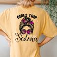 Girls Trip Sedona 2024 Weekend Birthday Squad Women's Oversized Comfort T-Shirt Back Print Mustard