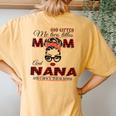 Goded Me Two Titles Mom Nana Mother's Day Women's Oversized Comfort T-Shirt Back Print Mustard