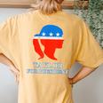 Groovy Taylor For President 2024 Women's Oversized Comfort T-Shirt Back Print Mustard