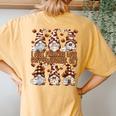 Grumpy Gnomes For And Barista Love Coffee And Gnomes Women's Oversized Comfort T-Shirt Back Print Mustard