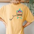 Happiness Is Being A Meme Sea Turtle Ocean Animal Women's Oversized Comfort T-Shirt Back Print Mustard