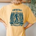 Leave No Trace America National Parks Big Foot Women's Oversized Comfort T-Shirt Back Print Mustard