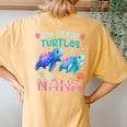 My Little Turtles Call Me Nana Turtles Sea Summer Womens Women's Oversized Comfort T-Shirt Back Print Mustard