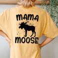 Mama Moose Moose Lover Women's Oversized Comfort T-Shirt Back Print Mustard