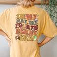 In My May The Fourth Derby Horse Racing 2024 Women's Oversized Comfort T-Shirt Back Print Mustard