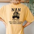 Nan Like A Normal Grandma Only More Awesome Women's Oversized Comfort T-Shirt Back Print Mustard