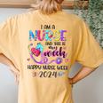 I Am Nurse And This Is My Week Happy Nurse Week 2024 Women's Oversized Comfort T-Shirt Back Print Mustard