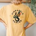 The Pineapple Parlor Tiki Bar Women's Oversized Comfort T-Shirt Back Print Mustard