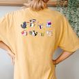 Pride Flags Cat Lgbt Pride Rainbow Trans Ace Pan Bi Lesbian Women's Oversized Comfort T-Shirt Back Print Mustard