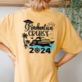 Senior Graduation Trip Cruise 2024 Ship Party Cruise Womens Women's Oversized Comfort T-Shirt Back Print Mustard