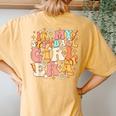 In My Softball Girl Era Retro Softball Girl Groovy Cute Women's Oversized Comfort T-Shirt Back Print Mustard