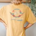 South Dakota Vintage State Animal Coyote Sweet Home Boho Women's Oversized Comfort T-Shirt Back Print Mustard