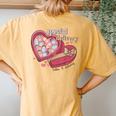 Special Delivery Labor And Delivery Nurse Valentine's Day Women's Oversized Comfort T-Shirt Back Print Mustard
