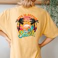 Summer Vacation Life Is Better At The Beach Kid Women's Oversized Comfort T-Shirt Back Print Mustard