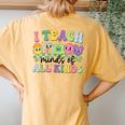 I Teach Minds Of All Kinds Teacher St Patrick's Day Women's Oversized Comfort T-Shirt Back Print Mustard