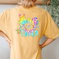 Tie Dye Out Second Grade Last Day Of School 2Nd Grade Women's Oversized Comfort T-Shirt Back Print Mustard