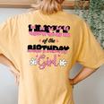 Uncle Of The Birthday Girl Mouse Family Matching Women's Oversized Comfort T-Shirt Back Print Mustard