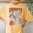 Western Cowgirl Boots Retro American Girls Babe 4Th Of July Women's Oversized Comfort T-Shirt Back Print Mustard