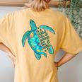 In A World Full Of Grandmas Be A Nana Sea Turtle Women's Oversized Comfort T-Shirt Back Print Mustard